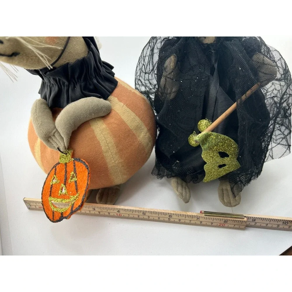 Halloween Primitive‎ Vintage Stuffed Pumpkin Mousse Sand Filled Base